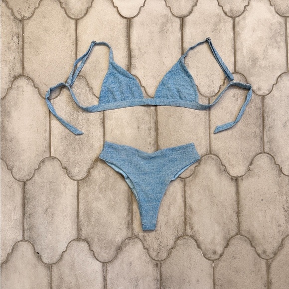 Skatie Blue Jean Bikini Set - Picture 3 of 8